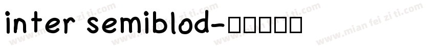 inter semiblod字体转换